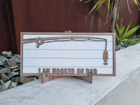 Hooked on Dad Fishing Frame with Stand Multiple Styles and Colours