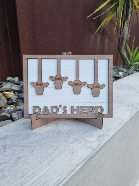 Our Herd Family Frame with Stand Multiple Styles and Colours