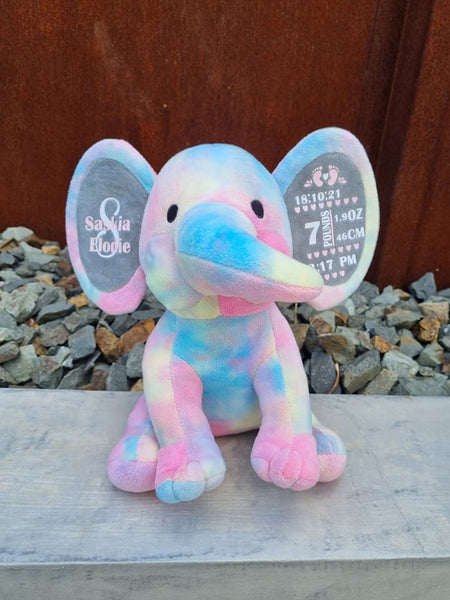 Rainbow Birth Stat Elephant