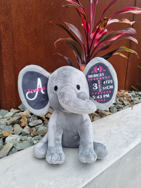 Grey Birth Stat Elephant