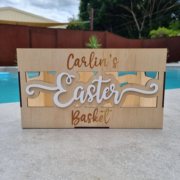 Personalised Easter Crate Engraved Name on both sides