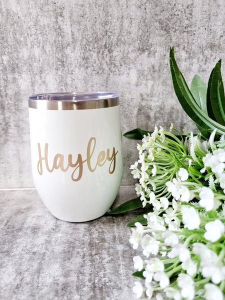 Personalised White Double Insulated Tumbler