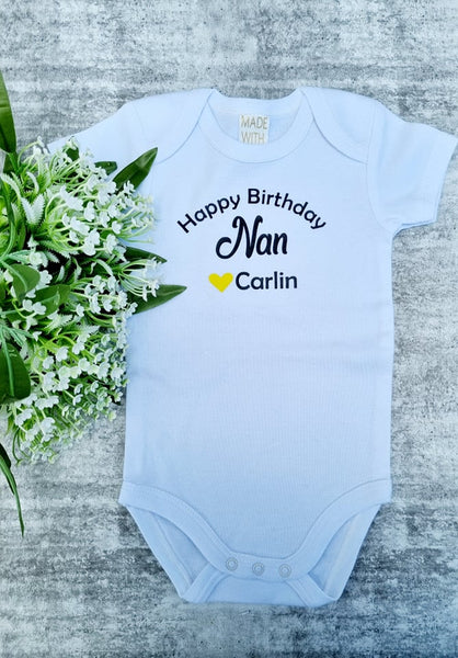 Happy Birthday Nan (Grandparents) Bodysuit