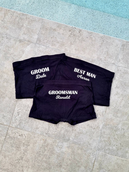 Personalised Groom Best Man Groomsman Underwear